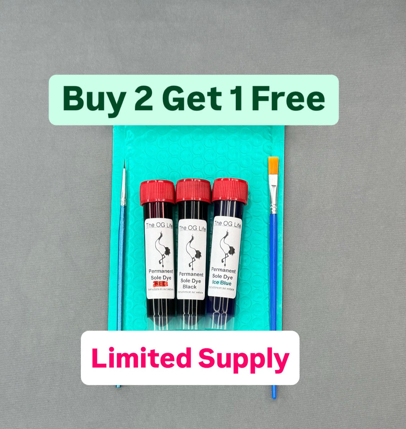 Buy 2 Get 1 Free Permanent Sole Dye •Free Shipping•
