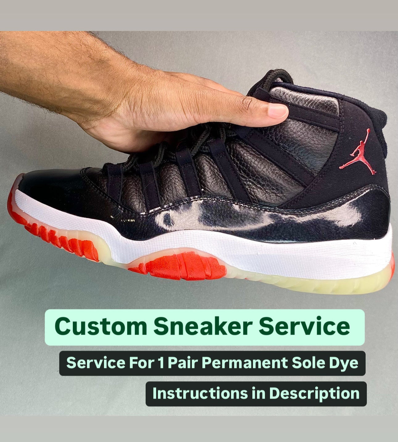 Custom Shoes Service For Permanent Soles Dyes